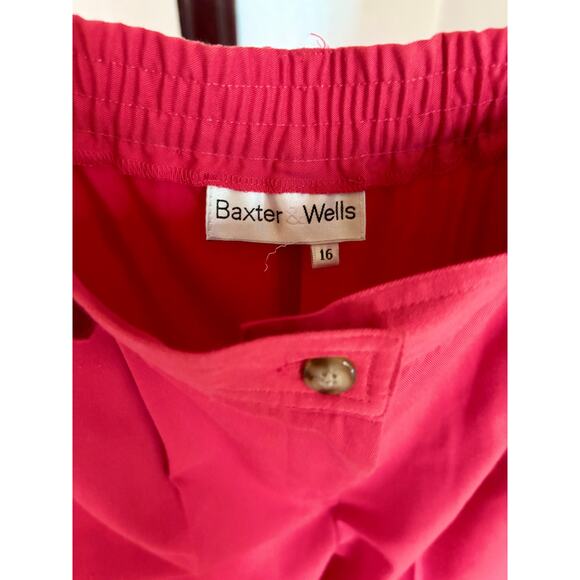 Vintage 90s Red Cotton Tailored Trousers- Size 29/30, Bold, Dopamine, Maximalist - Picture 3 of 3